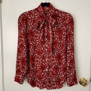 Ann Taylor Petite Bow Blouse